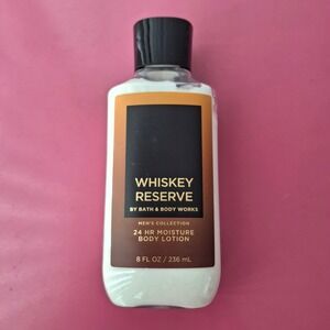 Bath Body Works WHISKEY RESERVE Men's 24 Hr Moisture Body Lotion 8 Oz White Oak